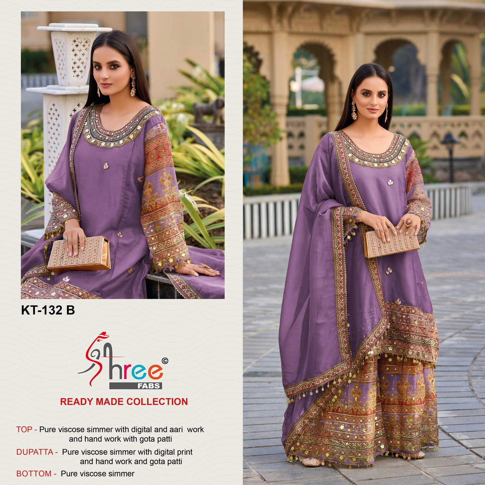 Kt 132 By Shree Fabs Viscose Simmer Pakistani Readymade Suits Suppliers In India